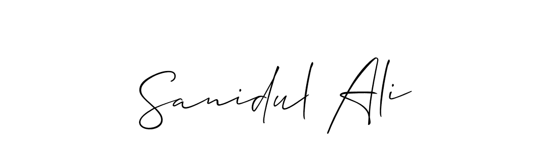 Sanidul Ali stylish signature style. Best Handwritten Sign (Allison_Script) for my name. Handwritten Signature Collection Ideas for my name Sanidul Ali. Sanidul Ali signature style 2 images and pictures png