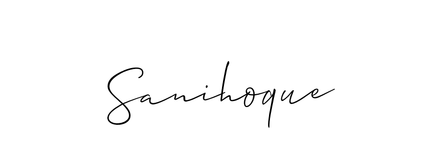 Also we have Sanihoque name is the best signature style. Create professional handwritten signature collection using Allison_Script autograph style. Sanihoque signature style 2 images and pictures png