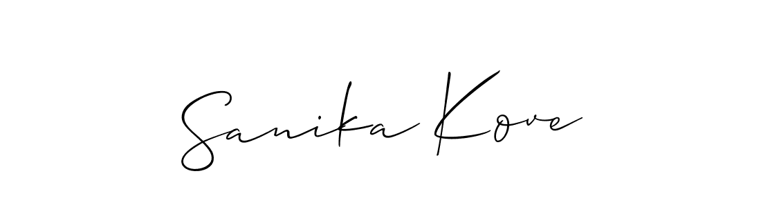 This is the best signature style for the Sanika Kove name. Also you like these signature font (Allison_Script). Mix name signature. Sanika Kove signature style 2 images and pictures png