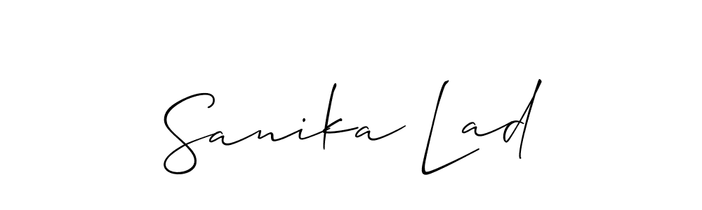 Use a signature maker to create a handwritten signature online. With this signature software, you can design (Allison_Script) your own signature for name Sanika Lad. Sanika Lad signature style 2 images and pictures png