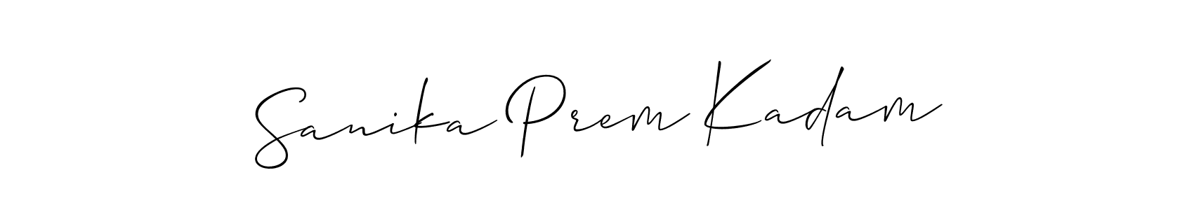 Also You can easily find your signature by using the search form. We will create Sanika Prem Kadam name handwritten signature images for you free of cost using Allison_Script sign style. Sanika Prem Kadam signature style 2 images and pictures png