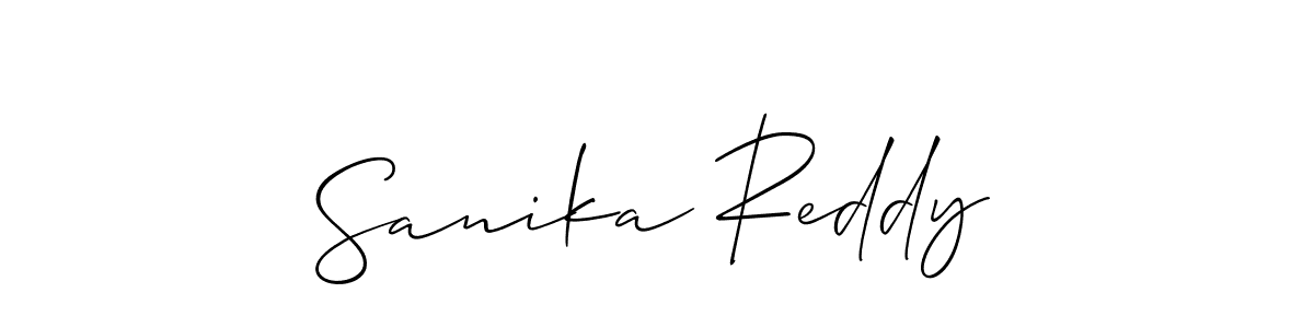 Design your own signature with our free online signature maker. With this signature software, you can create a handwritten (Allison_Script) signature for name Sanika Reddy. Sanika Reddy signature style 2 images and pictures png