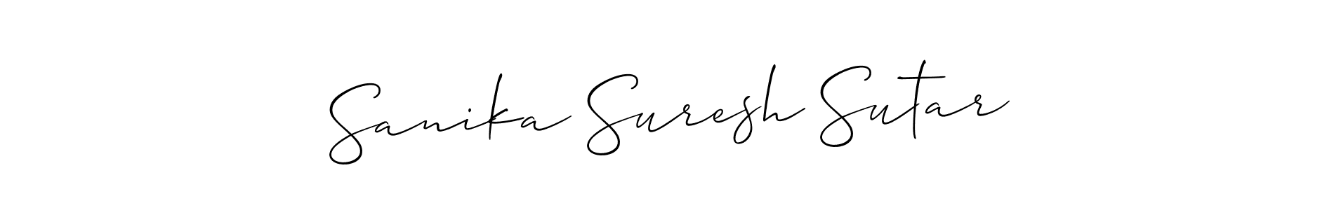 Sanika Suresh Sutar stylish signature style. Best Handwritten Sign (Allison_Script) for my name. Handwritten Signature Collection Ideas for my name Sanika Suresh Sutar. Sanika Suresh Sutar signature style 2 images and pictures png
