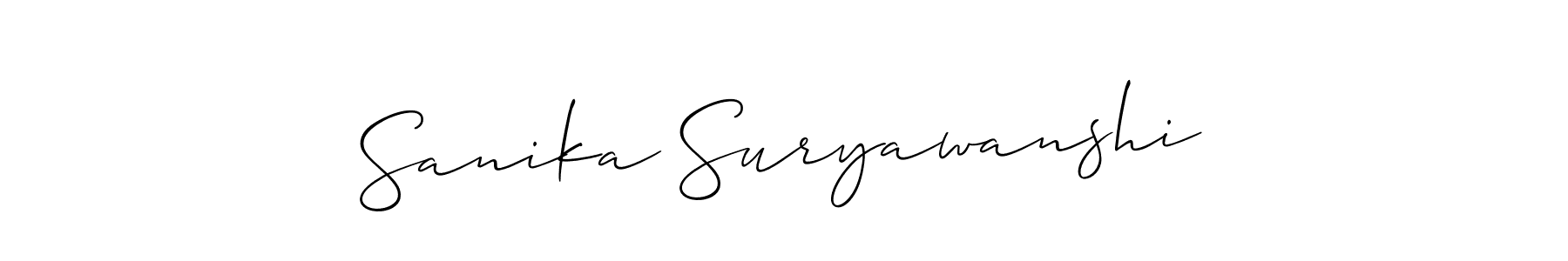 Sanika Suryawanshi stylish signature style. Best Handwritten Sign (Allison_Script) for my name. Handwritten Signature Collection Ideas for my name Sanika Suryawanshi. Sanika Suryawanshi signature style 2 images and pictures png