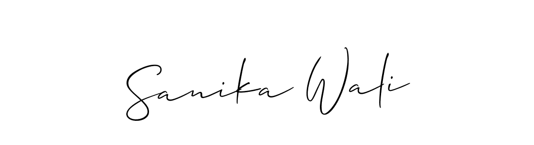 Sanika Wali stylish signature style. Best Handwritten Sign (Allison_Script) for my name. Handwritten Signature Collection Ideas for my name Sanika Wali. Sanika Wali signature style 2 images and pictures png