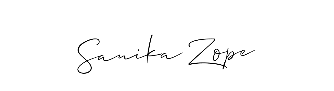 Similarly Allison_Script is the best handwritten signature design. Signature creator online .You can use it as an online autograph creator for name Sanika Zope. Sanika Zope signature style 2 images and pictures png