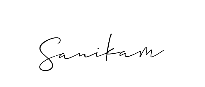 Once you've used our free online signature maker to create your best signature Allison_Script style, it's time to enjoy all of the benefits that Sanikam name signing documents. Sanikam signature style 2 images and pictures png