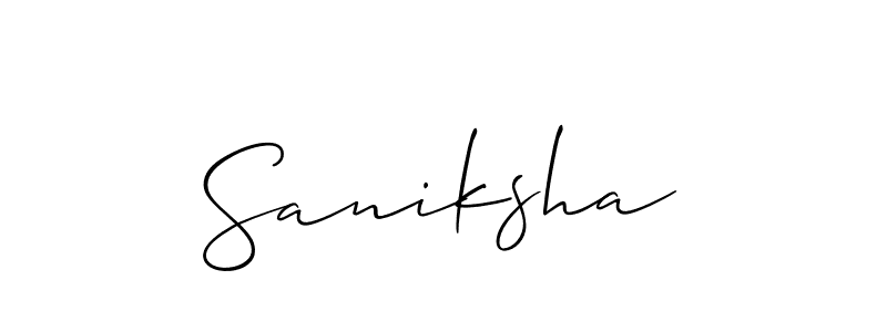 How to Draw Saniksha signature style? Allison_Script is a latest design signature styles for name Saniksha. Saniksha signature style 2 images and pictures png