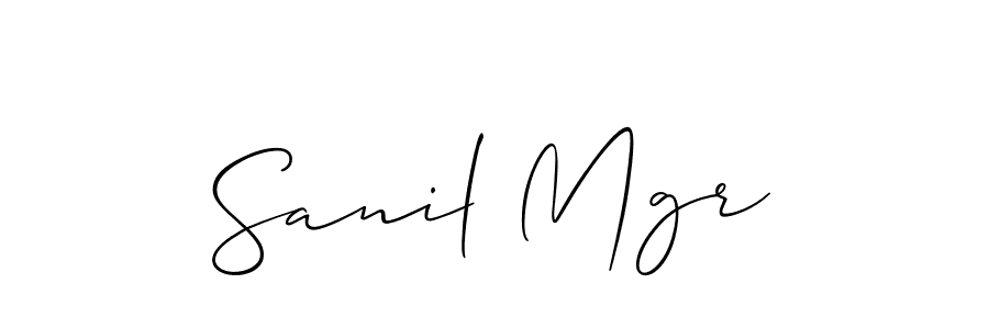 Also You can easily find your signature by using the search form. We will create Sanil Mgr name handwritten signature images for you free of cost using Allison_Script sign style. Sanil Mgr signature style 2 images and pictures png