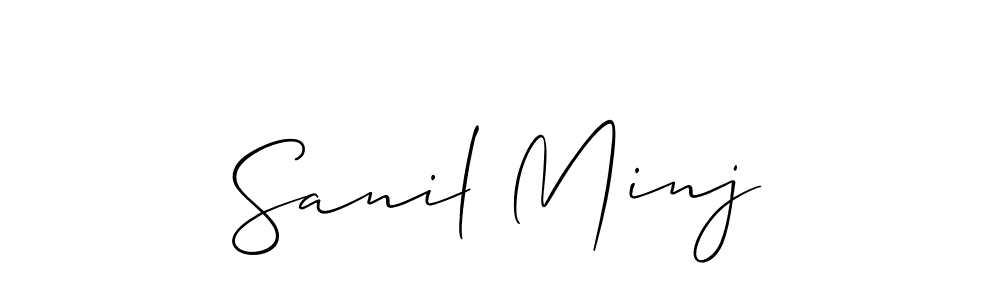 Best and Professional Signature Style for Sanil Minj. Allison_Script Best Signature Style Collection. Sanil Minj signature style 2 images and pictures png