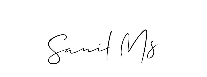 Also You can easily find your signature by using the search form. We will create Sanil Ms name handwritten signature images for you free of cost using Allison_Script sign style. Sanil Ms signature style 2 images and pictures png