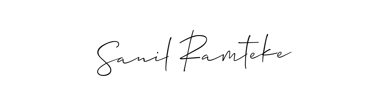 Design your own signature with our free online signature maker. With this signature software, you can create a handwritten (Allison_Script) signature for name Sanil Ramteke. Sanil Ramteke signature style 2 images and pictures png