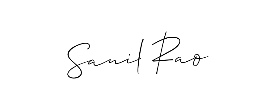 Design your own signature with our free online signature maker. With this signature software, you can create a handwritten (Allison_Script) signature for name Sanil Rao. Sanil Rao signature style 2 images and pictures png