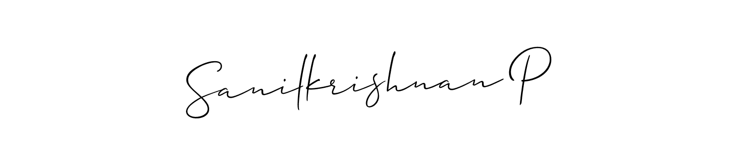 Best and Professional Signature Style for Sanilkrishnan P. Allison_Script Best Signature Style Collection. Sanilkrishnan P signature style 2 images and pictures png