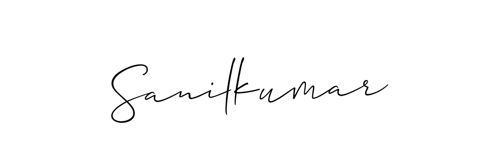 How to Draw Sanilkumar signature style? Allison_Script is a latest design signature styles for name Sanilkumar. Sanilkumar signature style 2 images and pictures png