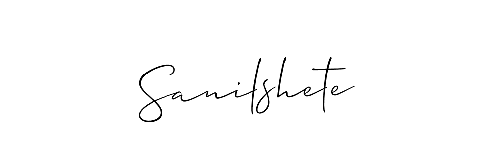 Also You can easily find your signature by using the search form. We will create Sanilshete name handwritten signature images for you free of cost using Allison_Script sign style. Sanilshete signature style 2 images and pictures png