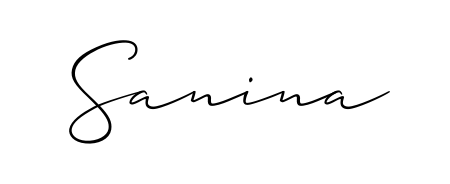 Master the art of signing with Sanina written in fluent Allison_Script script. A great template to practice and refine your handwriting. Sanina signature style 2 images and pictures png