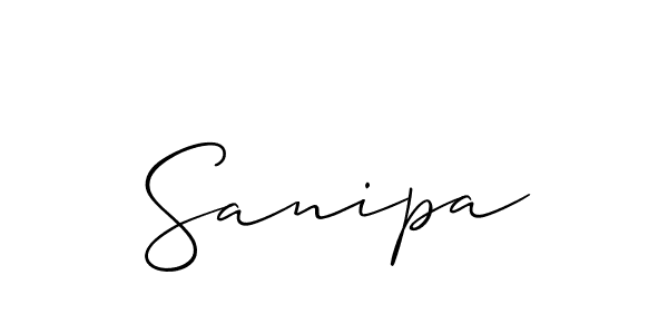 Also You can easily find your signature by using the search form. We will create Sanipa name handwritten signature images for you free of cost using Allison_Script sign style. Sanipa signature style 2 images and pictures png