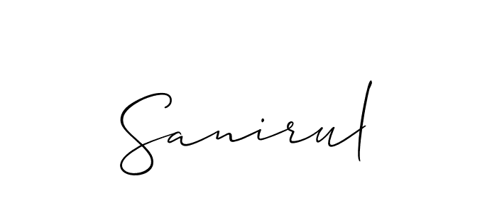 Sanirul stylish signature style. Best Handwritten Sign (Allison_Script) for my name. Handwritten Signature Collection Ideas for my name Sanirul. Sanirul signature style 2 images and pictures png