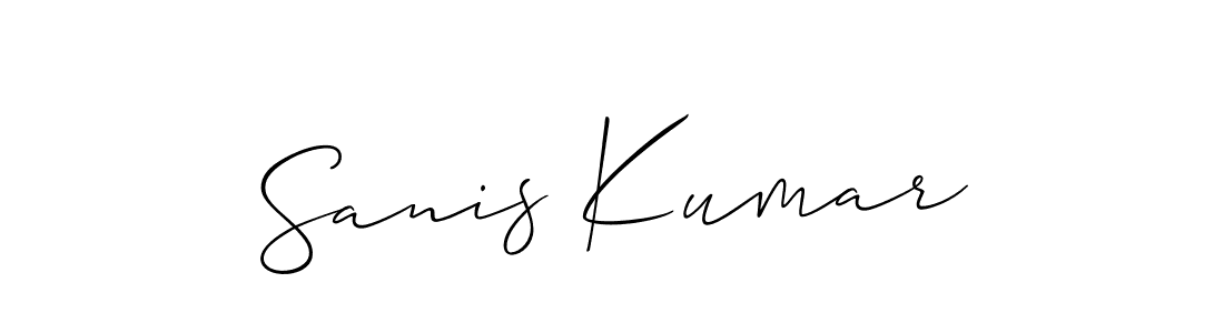 You should practise on your own different ways (Allison_Script) to write your name (Sanis Kumar) in signature. don't let someone else do it for you. Sanis Kumar signature style 2 images and pictures png