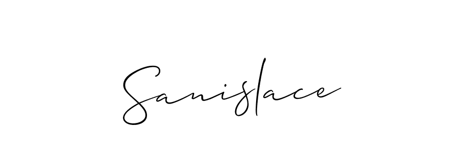 Also we have Sanislace name is the best signature style. Create professional handwritten signature collection using Allison_Script autograph style. Sanislace signature style 2 images and pictures png