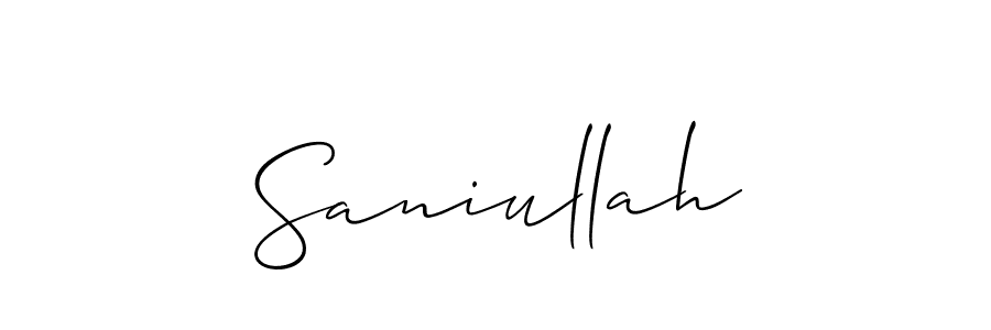 Best and Professional Signature Style for Saniullah. Allison_Script Best Signature Style Collection. Saniullah signature style 2 images and pictures png