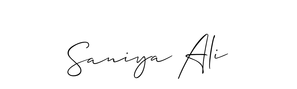 if you are searching for the best signature style for your name Saniya Ali. so please give up your signature search. here we have designed multiple signature styles  using Allison_Script. Saniya Ali signature style 2 images and pictures png