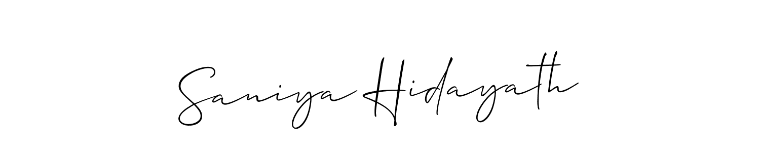 How to Draw Saniya Hidayath signature style? Allison_Script is a latest design signature styles for name Saniya Hidayath. Saniya Hidayath signature style 2 images and pictures png