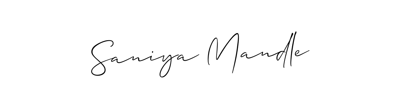 You can use this online signature creator to create a handwritten signature for the name Saniya Mandle. This is the best online autograph maker. Saniya Mandle signature style 2 images and pictures png