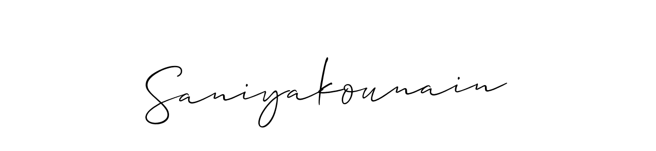 Best and Professional Signature Style for Saniyakounain. Allison_Script Best Signature Style Collection. Saniyakounain signature style 2 images and pictures png