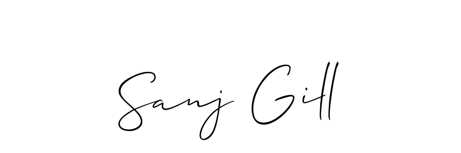 Use a signature maker to create a handwritten signature online. With this signature software, you can design (Allison_Script) your own signature for name Sanj Gill. Sanj Gill signature style 2 images and pictures png