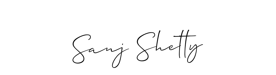 How to make Sanj Shetty signature? Allison_Script is a professional autograph style. Create handwritten signature for Sanj Shetty name. Sanj Shetty signature style 2 images and pictures png