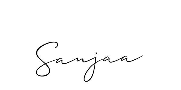 Create a beautiful signature design for name Sanjaa. With this signature (Allison_Script) fonts, you can make a handwritten signature for free. Sanjaa signature style 2 images and pictures png