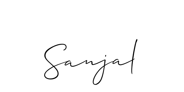 Best and Professional Signature Style for Sanjal. Allison_Script Best Signature Style Collection. Sanjal signature style 2 images and pictures png