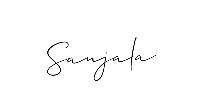 How to Draw Sanjala signature style? Allison_Script is a latest design signature styles for name Sanjala. Sanjala signature style 2 images and pictures png