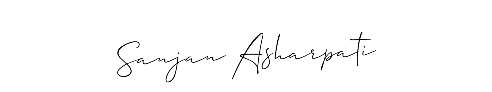 It looks lik you need a new signature style for name Sanjan Asharpati. Design unique handwritten (Allison_Script) signature with our free signature maker in just a few clicks. Sanjan Asharpati signature style 2 images and pictures png