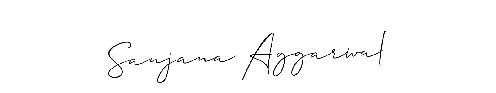 Create a beautiful signature design for name Sanjana Aggarwal. With this signature (Allison_Script) fonts, you can make a handwritten signature for free. Sanjana Aggarwal signature style 2 images and pictures png