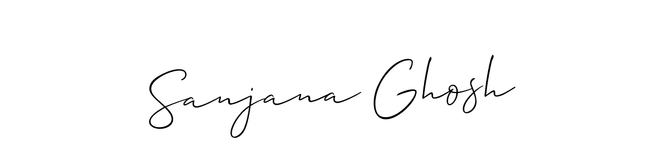 Sanjana Ghosh stylish signature style. Best Handwritten Sign (Allison_Script) for my name. Handwritten Signature Collection Ideas for my name Sanjana Ghosh. Sanjana Ghosh signature style 2 images and pictures png