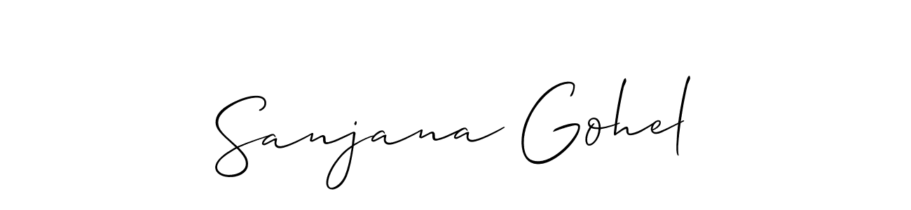 Also we have Sanjana Gohel name is the best signature style. Create professional handwritten signature collection using Allison_Script autograph style. Sanjana Gohel signature style 2 images and pictures png