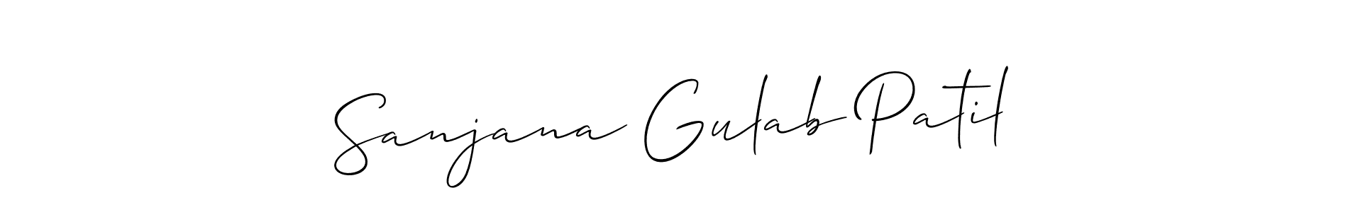 Also You can easily find your signature by using the search form. We will create Sanjana Gulab Patil name handwritten signature images for you free of cost using Allison_Script sign style. Sanjana Gulab Patil signature style 2 images and pictures png