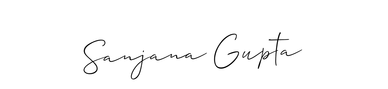 Design your own signature with our free online signature maker. With this signature software, you can create a handwritten (Allison_Script) signature for name Sanjana Gupta. Sanjana Gupta signature style 2 images and pictures png