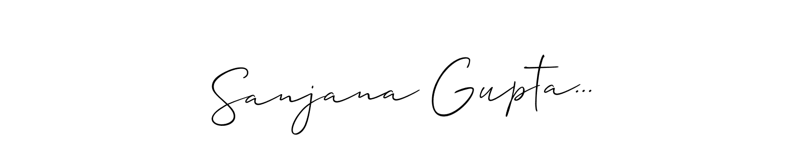 Use a signature maker to create a handwritten signature online. With this signature software, you can design (Allison_Script) your own signature for name Sanjana Gupta.... Sanjana Gupta... signature style 2 images and pictures png