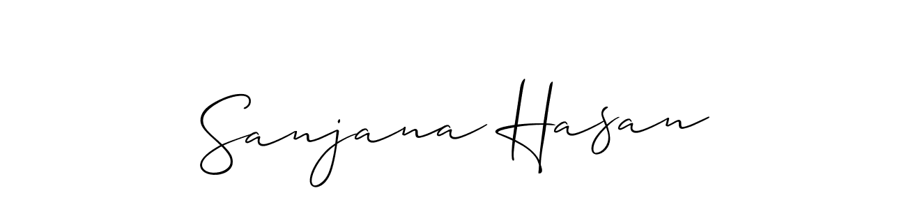 Design your own signature with our free online signature maker. With this signature software, you can create a handwritten (Allison_Script) signature for name Sanjana Hasan. Sanjana Hasan signature style 2 images and pictures png