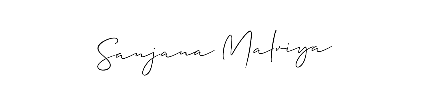 Design your own signature with our free online signature maker. With this signature software, you can create a handwritten (Allison_Script) signature for name Sanjana Malviya. Sanjana Malviya signature style 2 images and pictures png