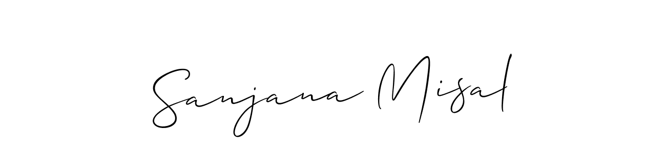 It looks lik you need a new signature style for name Sanjana Misal. Design unique handwritten (Allison_Script) signature with our free signature maker in just a few clicks. Sanjana Misal signature style 2 images and pictures png
