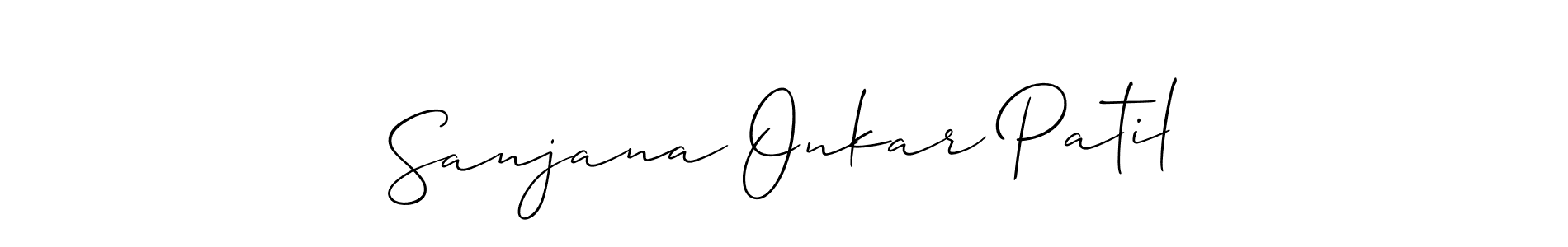 Design your own signature with our free online signature maker. With this signature software, you can create a handwritten (Allison_Script) signature for name Sanjana Onkar Patil. Sanjana Onkar Patil signature style 2 images and pictures png