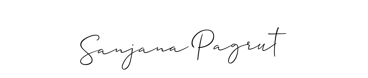 It looks lik you need a new signature style for name Sanjana Pagrut. Design unique handwritten (Allison_Script) signature with our free signature maker in just a few clicks. Sanjana Pagrut signature style 2 images and pictures png