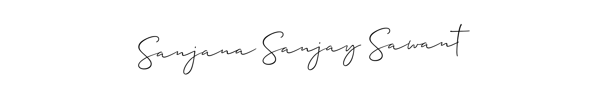 Make a short Sanjana Sanjay Sawant signature style. Manage your documents anywhere anytime using Allison_Script. Create and add eSignatures, submit forms, share and send files easily. Sanjana Sanjay Sawant signature style 2 images and pictures png