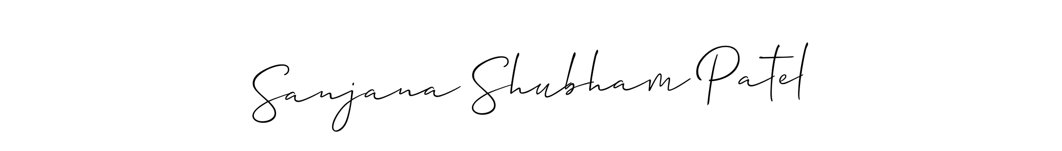 Use a signature maker to create a handwritten signature online. With this signature software, you can design (Allison_Script) your own signature for name Sanjana Shubham Patel. Sanjana Shubham Patel signature style 2 images and pictures png