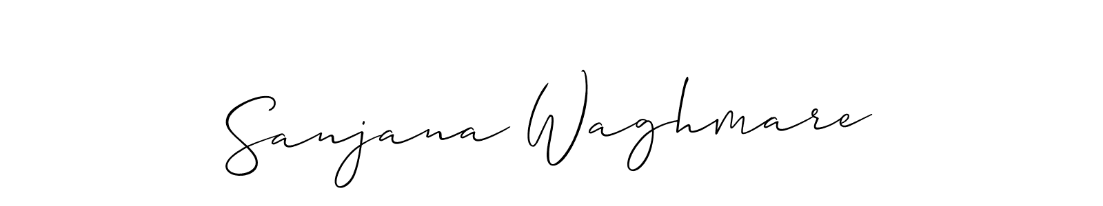 Make a beautiful signature design for name Sanjana Waghmare. With this signature (Allison_Script) style, you can create a handwritten signature for free. Sanjana Waghmare signature style 2 images and pictures png
